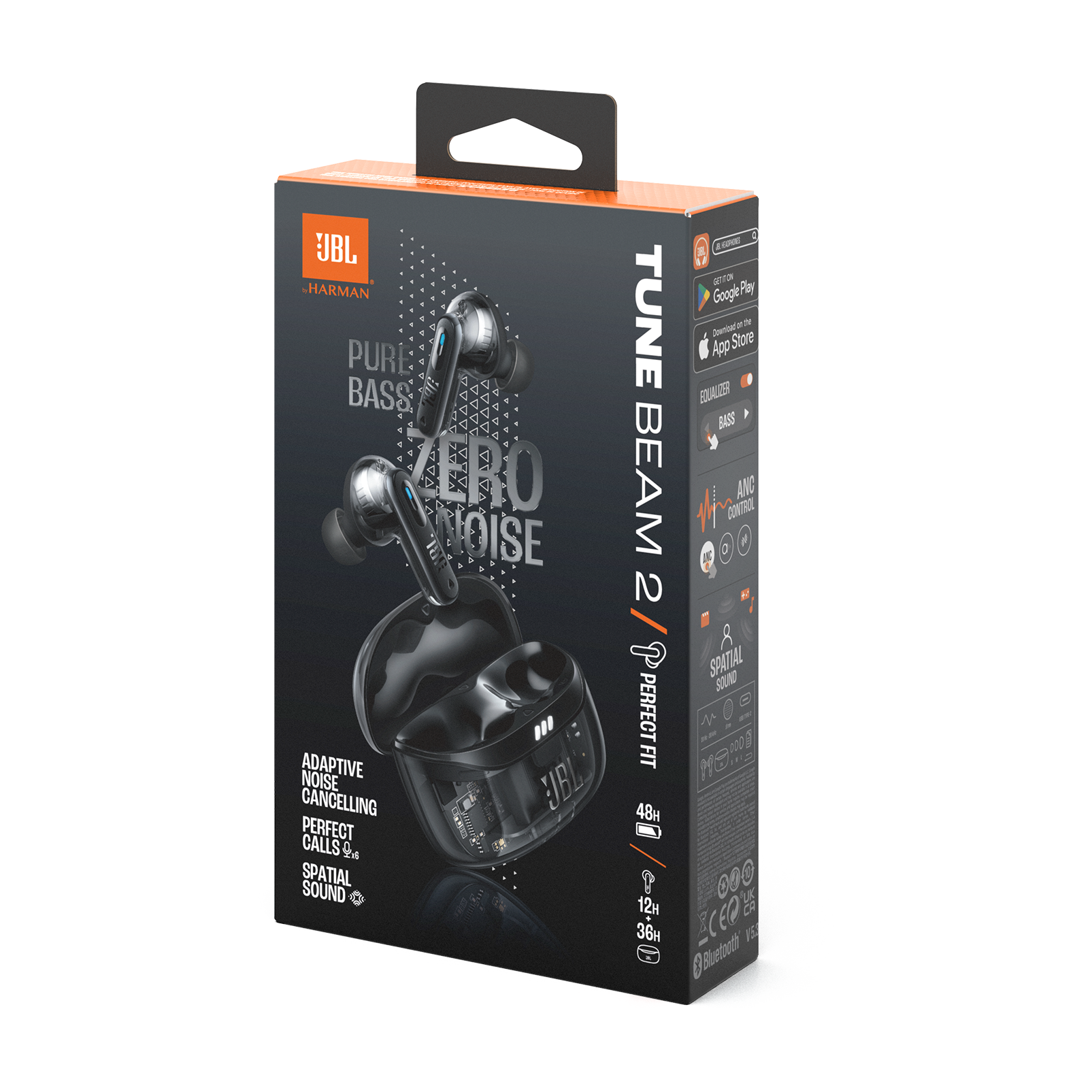 JBL Tune Beam 2 Ghost Edition - Ghost Black - True Wireless Noise Cancelling Earbuds - Detailshot 15